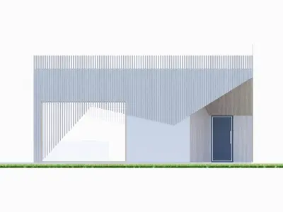 Family House 11 - Created with fully parametric Revit Families Low-poly 3D model