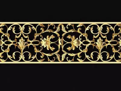 Decor for furniture carved baguette 3D model purchase