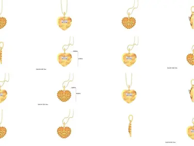 18 Heart Love Valentine Pendant Charms Pack