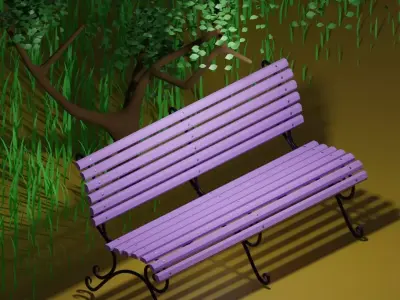 Garden Bench 3D model