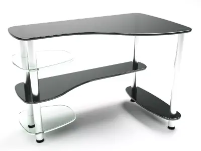 The Glass Office Table - 3ds Max Model 3D model