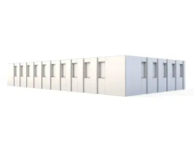 Tenement Building Upper Floor Low-poly 3D model