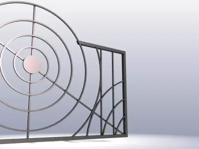 Target art panel 3D model