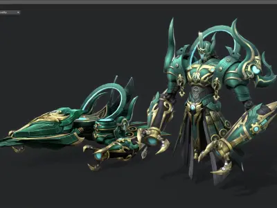 robot Low-poly 3D model 9