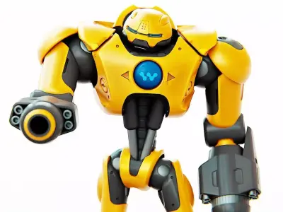 Guard Droid X-5000   RIGGED 3D model