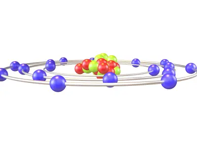 Chlorine Chemical Element v1 003 Low-poly 3D model
