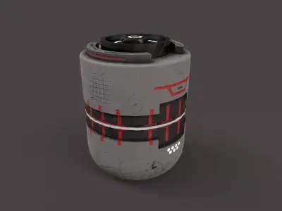 Sci-Fi Bomb V3 Low-poly 3D model