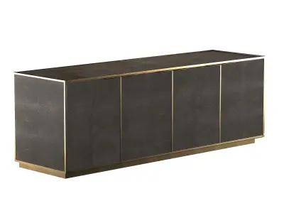 SAUNDERSON SHAGREEN PANEL 4-DOOR SIDEBOARD 3D model