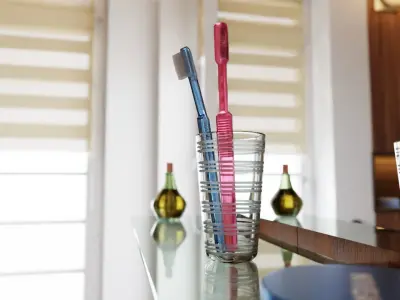 Blender 3D - Bathroom Interior with Procedural Shaders 3D model