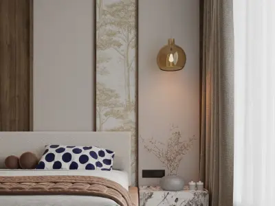 Bedroom interior scene 3D model 3D model get