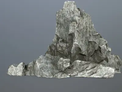 rock gate Low-poly 3D model