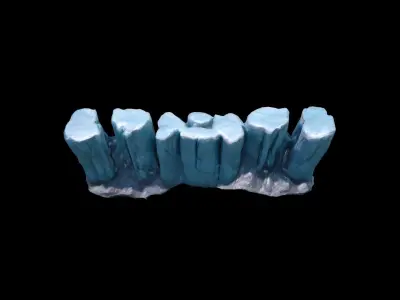  3d Render Holographic Glacier Barrier 3D model