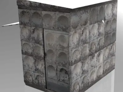 Old kiosk Low-poly 3D model