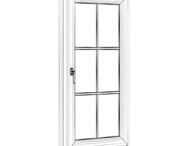 Wooden Window 800mm x 1600mm 3D model
