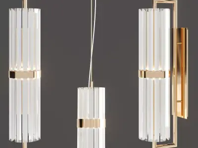 LUXXU LIBERTY SMALL PENDANT and LIBERTY II SMALL WALL 3D model