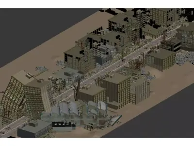 Apocalypse style street 3D model