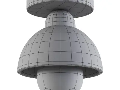 Japanese Wabi-sabi Style Aisle Ceiling Lamp Low-poly 3D model