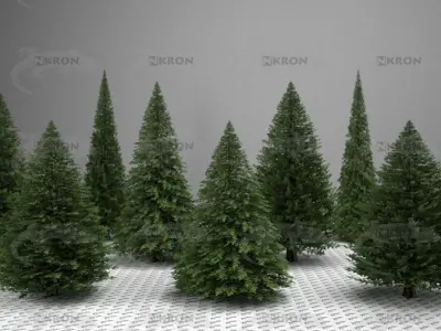 Christmas tree collection 3D model