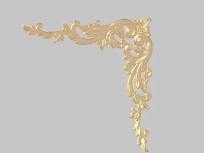 Classic frame of luxurious gold interior inlaid gold cnc 3D model