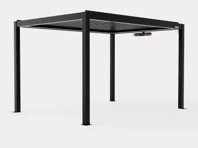 Pergola 3x4 Black Low-poly 3D model