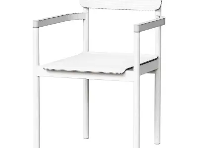 Post 3445 Armchair - Oak Light Oil 3D model