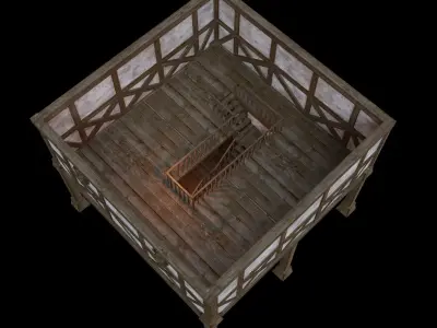 House made for game RPG Medival projects Low-poly 3D model