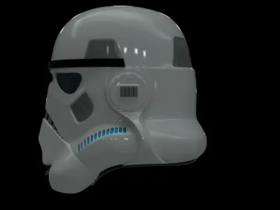 Imperial Stormtrooper Helmet Low-poly 3D model