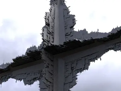 Pyramid Sc-Fi Floating City 5  3D model