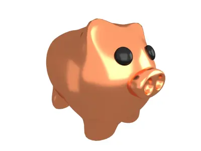 Piggy Bank V1 Pack 02 Low-poly 3D model purchase