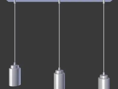 Ceiling Wood Lamp 3D model