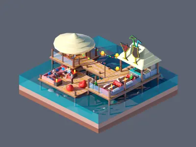 land 54A Low-poly 3D model