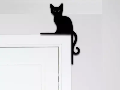 Cat Door Corner Decor 3D print model