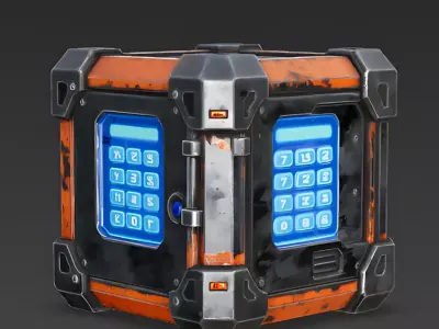 Sci-Fi Industrial Loot Crate 3D Model Low-poly 3D model