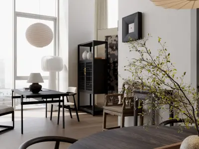 Apartment interior scenes  3D model order
