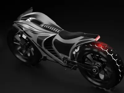 Sci-fi Bike - Lowpoly Low-poly 3D model