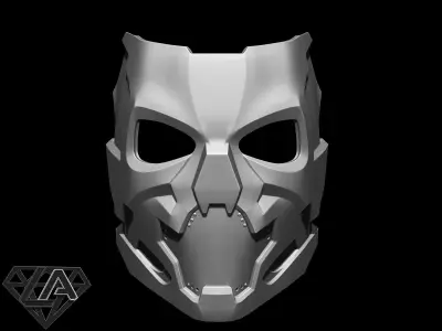 Cyberpunk sci-fi demon mask 3D print model