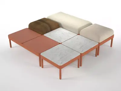 Mosaico coffee table blocks 3D model