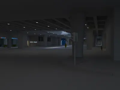 LA California Plaza underpass 3D model