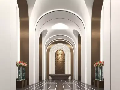 Arches Hall Interior 3D model