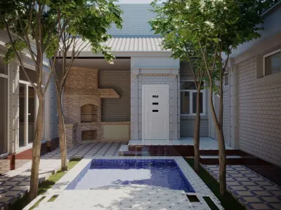 Exterior House Low-poly 3D model buy