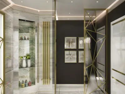 modern  photorealistic bathroom 3D model