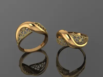 10 ring Turkish style fusion ring light weight  3D print model