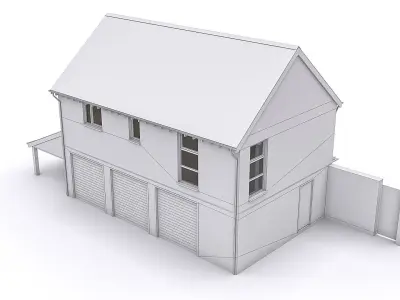 Townhouse 13 Low-poly 3D model