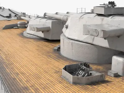  Armored Sea Vessel with Artillery Towers 