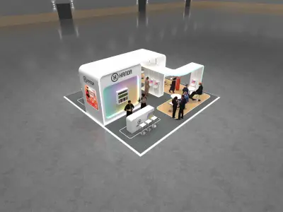 THE 9X9 MODERN EXHIBITION BOOTH 3D model
