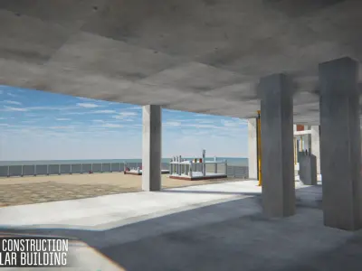 House construction - modular building Low-poly 3D model