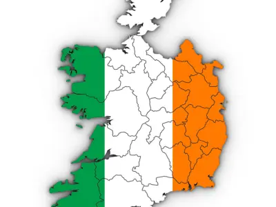 3d Political Map of Ireland 3D model