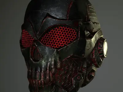 Skull Helmet 3D print model purchase