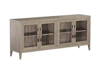 FRENCH CONTEMPORARY GLASS 4-DOOR SIDEBOARD 3D model