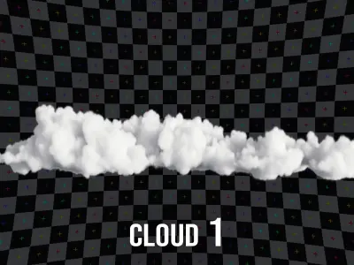 6 Realistic Volumetric Clouds Pack  3D model